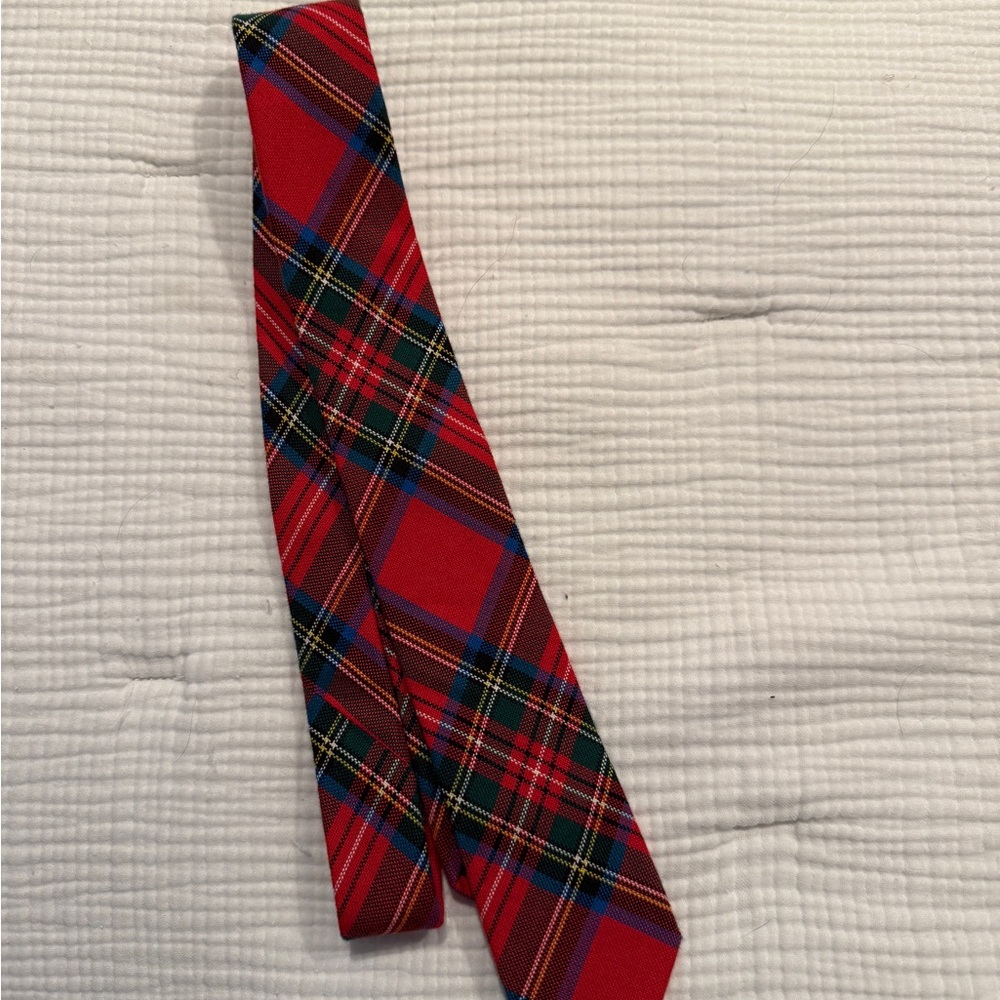 J Crew Red Plaid Tie